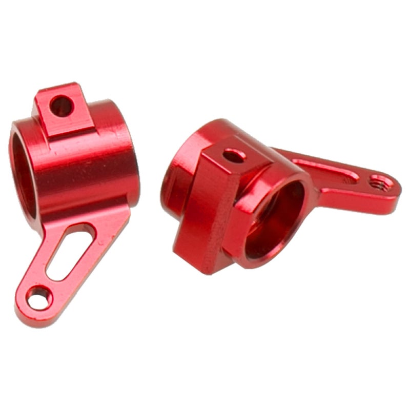 Vgoohobby Aluminum Front Steering Knuckles Carrier Blocks Steering Cup Compatible with 1/10 Traxxas Slash 2WD Rustler Stampede Bandit RC Car,Replace of 3736 (Red) - Image 5